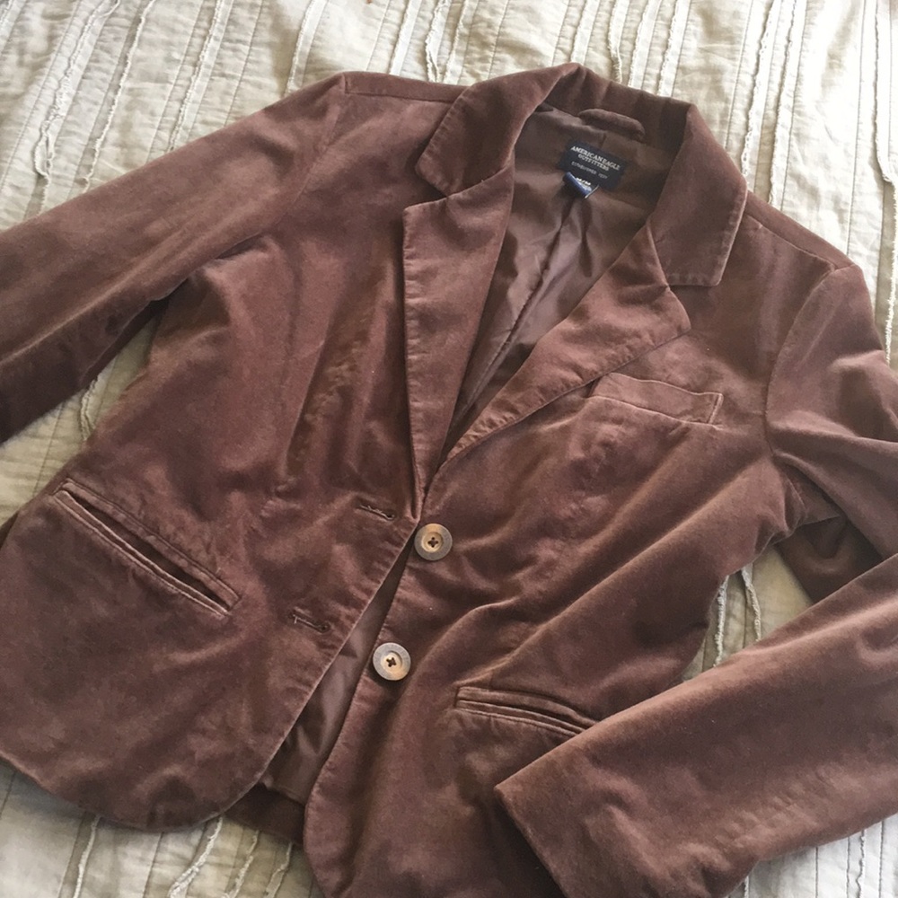 Pretty brown velvet American Eagle Blazer
